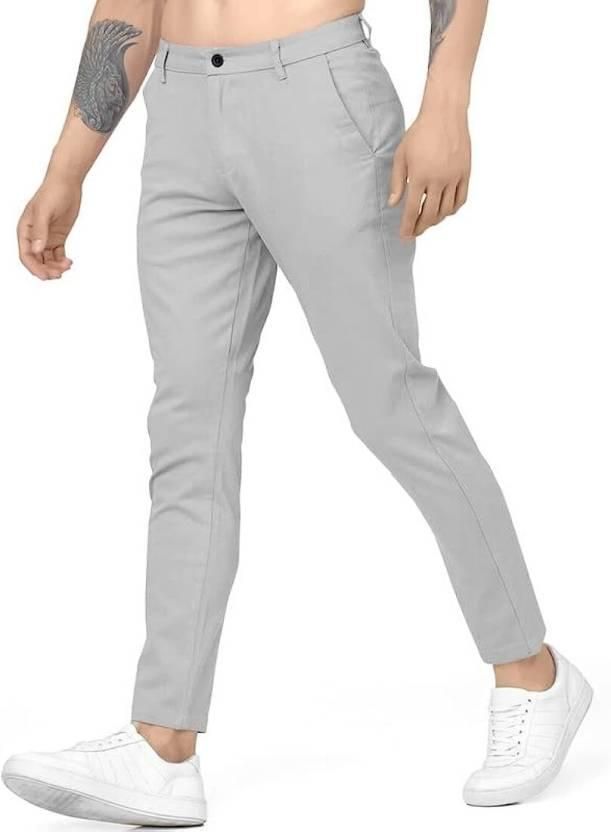 Men's Lycra Cotton Regular Fit Pant